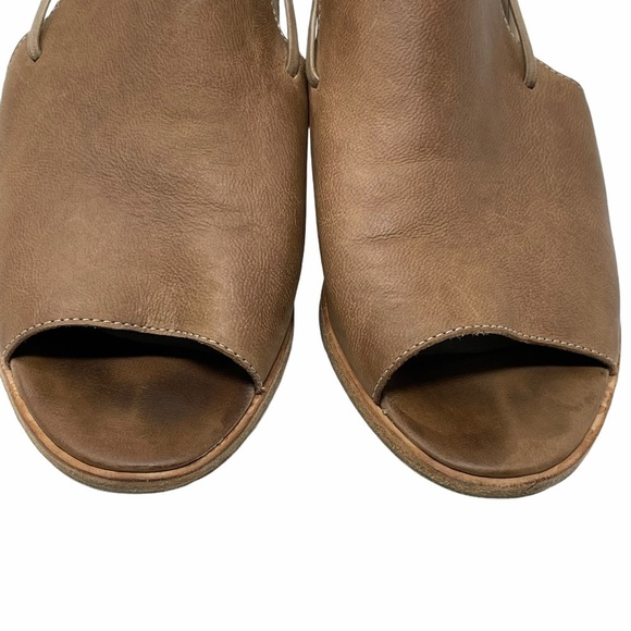 Eileen Fisher Nikki Peep Toe Leather Sandals Sz 9 - Picture 4 of 12